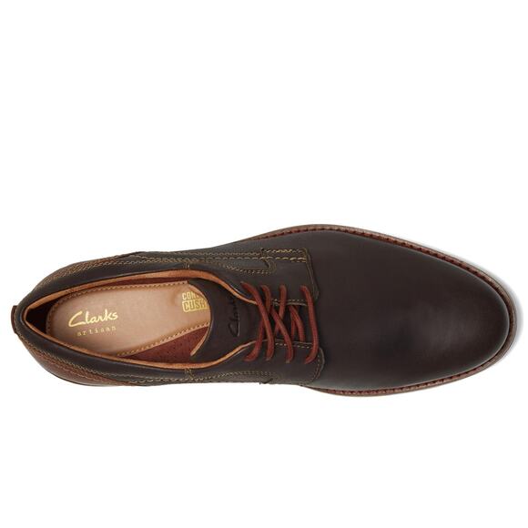 NWT  Clarks Men's Monahan Plain Oxford, Brown Leather, 8.5 - Picture 7 of 7